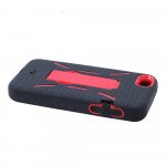 Wholesale iPhone 5 5S Armor Hybrid Case with Stand (Black-Red)